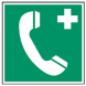 Green Telephone Safety Sign